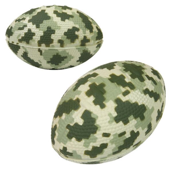 Digi Camo Football Shape Stress Ball Thumbnail